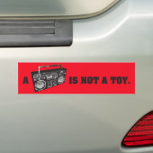 Boombox is geen Speelgoed Bumpersticker (Op auto)
