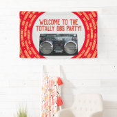 Boombox jaren tachtig spandoek (Insitu)