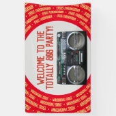 Boombox jaren tachtig spandoek (Verticaal)