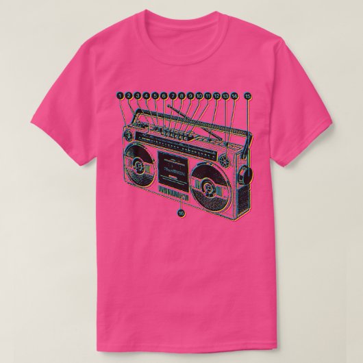 Boombox Old School Ghetto Blaster T-shirt (Design voorkant)