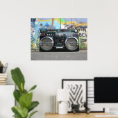 Boombox-Poster Poster (Thuiskantoor)