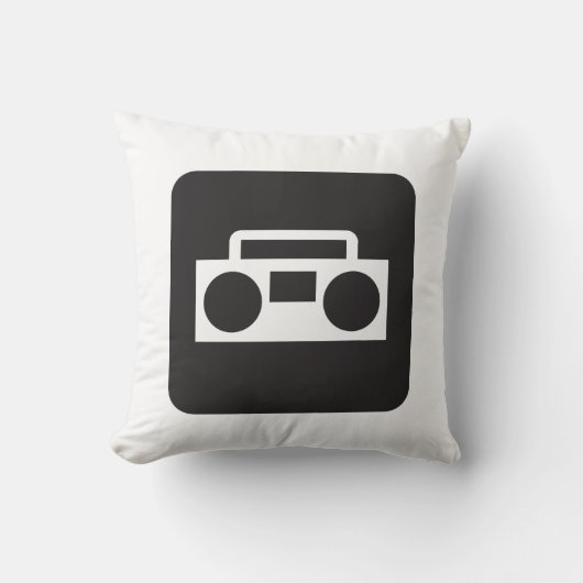 Boombox Radio  80's Sierkussen Decor (Voorkant)