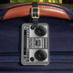 Boombox Radio Grafisch Bagagelabel