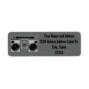 Boombox Radio Grafisch Etiket