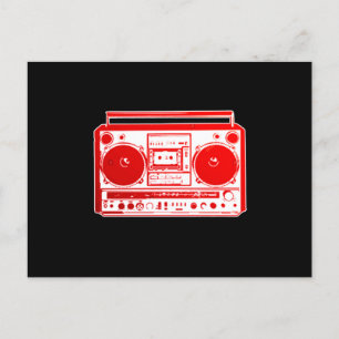 Boombox  retro-muziekhiphop rap guetto red briefkaart