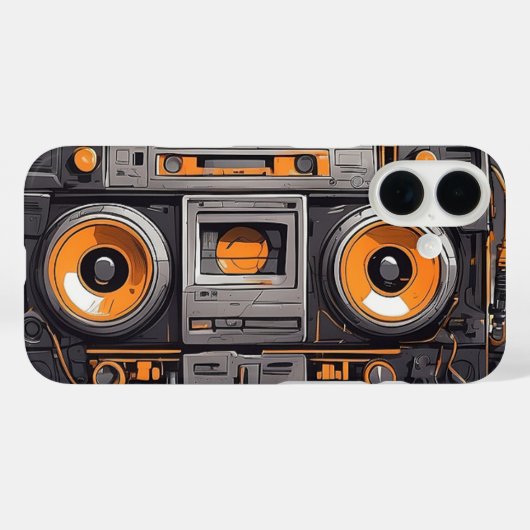 Boombox Time Machine coque iphone (Verso (horizontal))