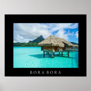 Boombungalow, Bora Bora text poster print