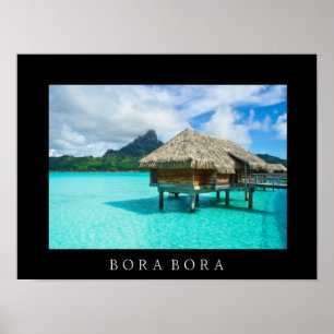 Boombungalow, Bora Bora text poster print