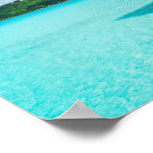 Boombungalow, druk op Bora Bora poster (Hoek)