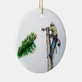 Boomchirurg-analist op het cadeau keramisch ornament (Rechts)