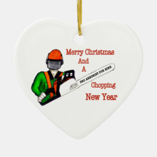 Boomchirurg Arborist op het werk cadeau Chainzaag Keramisch Ornament