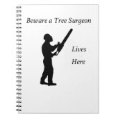 Boomchirurg Arborist op het werk cadeau Chainzaag Notitieboek (Voorkant)