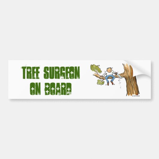 boomchirurg bumpersticker (Voorkant)