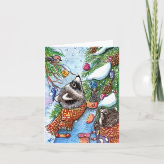 Boomdecoratie Feestdagen Kaart (Voorkant)