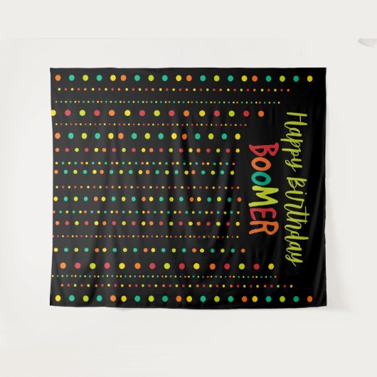 Boomer | Bosbouw | Selfie-muur | Fijne verjaardag Wandkleed (Voorkant (horizontaal))