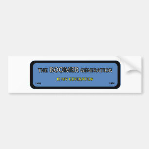BOOMER-generatie bumper/venster sticker