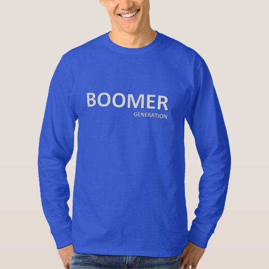 BOOMER-generatie T-shirt met lange mouwen (Voorkant)