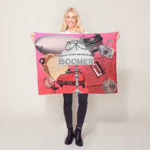BOOMER Nostalgic Fleece Deken