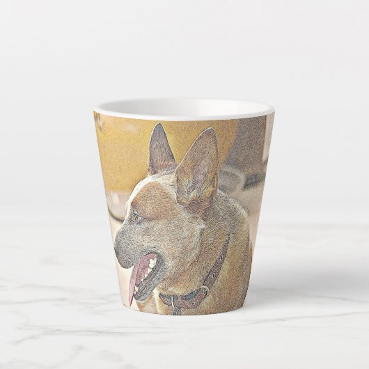 Boomer Red Heeler Latte Mug (Devant)