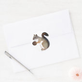 Boomer Squirrel Ronde Sticker (Envelop)