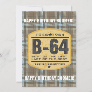 Boomer verjaardagsuitnodiging kaart