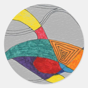 "Boomerang" Abstract Design Sticker