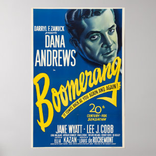 Boomerang ! AFFICHE DE FILM 1947 IMPRIMÉ A5 A2 Vin