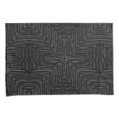 Boomerang Black en White Tribal Kussensloop (Voorkant-Rechts)