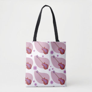 Boomerang Guitars Retro Time Pattern Tote Bag
