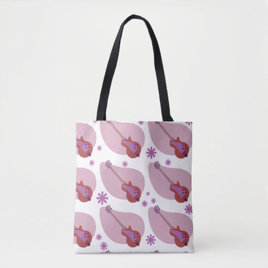 Boomerang Guitars Retro Time Pattern Tote Bag (Voorkant)
