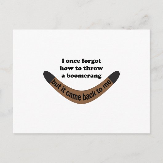 Boomerang Joke Briefkaart (Voorkant)