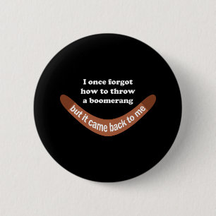 Boomerang Joke Ronde Button 5,7 Cm