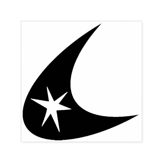 Boomerang & Star Zelfinktende Stempel (Design)