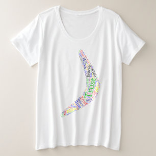 Boomerang toestaan, geloven, vertrouwen grote maat t-shirt