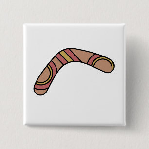 Boomerang Vierkante Button 5,1 Cm