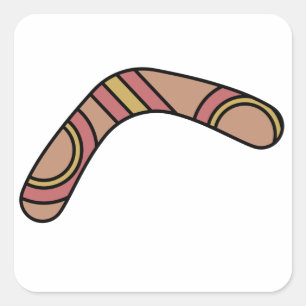 Boomerang Vierkante Sticker
