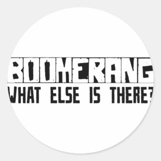 Boomerang Wat is er nog meer? Ronde Sticker