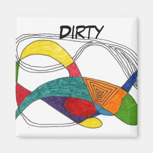 "Boomerangs" Abstracte afwasmachine Magnet Magneet