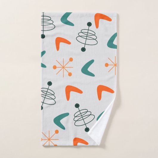 Boomerangs atomiques modernes du milieu du siècle (Serviette à main)