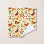 Boomerangs en sterren bad handdoek (Wasdoekje)