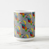 "Boomerangs on Grey Tiled" Abstract Design Mug (Centre)