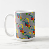 "Boomerangs on Grey Tiled" Abstract Design Mug (Gauche)