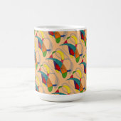 "Boomerangs on Orange Tiled" Abstract Design Mug (Centre)
