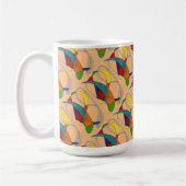 "Boomerangs on Orange Tiled" Abstract Design Mug (Gauche)