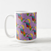 "Boomerangs on Purple Tiled" Abstract Design Mug (Gauche)