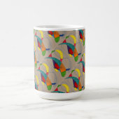 "Boomerangs on Tan Tiled" Abstract Design Mug (Centre)