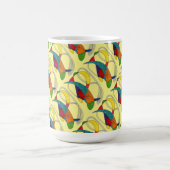 "Boomerangs on Yellow Tiled" Abstract Design Mug (Centre)