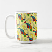 "Boomerangs on Yellow Tiled" Abstract Design Mug (Gauche)