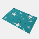 Boomerangs Stars Blauwgroen uit 1950 Deurmat (Schuin)