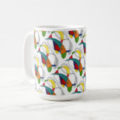 "Boomerangs Tiled" Abstrait Design Mug (Devant gauche)